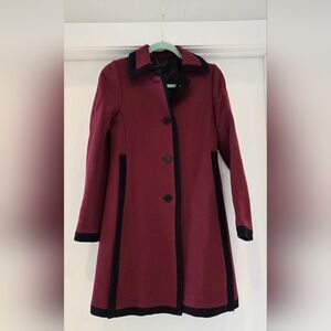 J Crew Burgundy Women's Lady Day Double Cloth